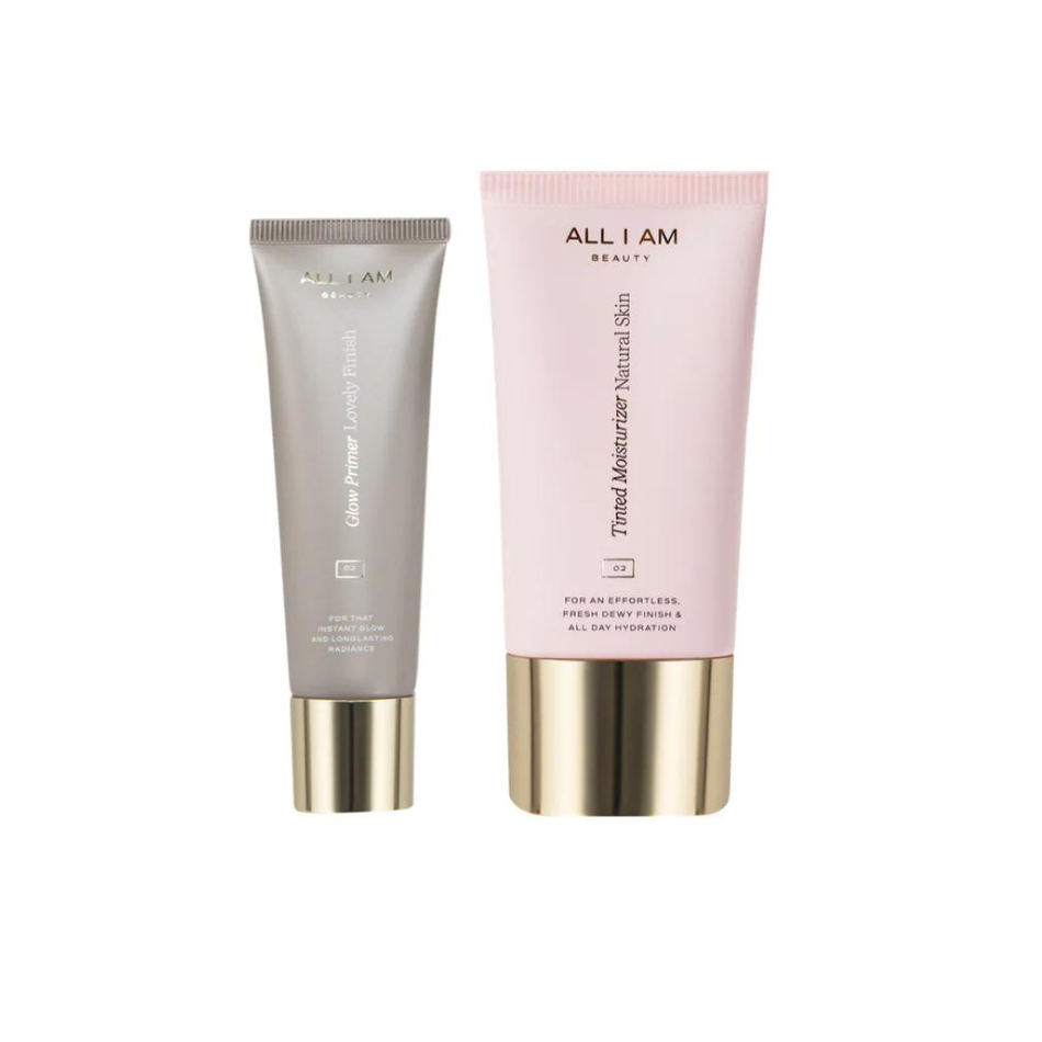 glow primer dark och tinted moisturiser dark all I Am beauty